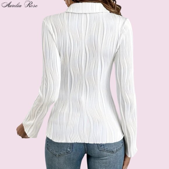 🪽Elegant Long Sleeve Blouse - Picture 3 of 3